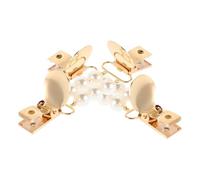 LRXIYODE Lot de 2 Fermoirs de Châle en Alliage de Zinc et Plastique Pinces Rétro Décoratives pour Pulls Cardigans et Écharpes Clips à Perles pour Maintien Anti-Glisse Accessoires