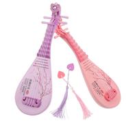 LRXIYODE Lot De 2 Instruments De Musique Miniatures pour L'Éducation Petite Enfance Pipa Chinois Luth Jouets pour Tout-Petits Ornement Photo Musical Musical en Plastique