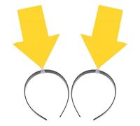 LRXIYODE Lot de 2 Serrage-Têtes Flèche Jaune Accessoire Photo Créatif et Bandeau Farfelu pour Festival Fête Costumée et Carnaval Serrage-Tête Unique pour Adultes et Garçon et Filles