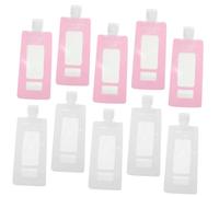 LRXIYODE Lot de 20 Sachets Souples de Lotion 90 Ml, Format Voyage, Étanches, Multi-usages, pour Shampooing et Gel Bain, Couleurs Rose et Blanc, Pochettes Pratiques pour Toilette et Voyage