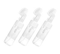 LRXIYODE Lot de 3 Bouteilles Mousse Brosse Faciale 150ml Transparent Portable pour Soins Visage Voyage Usage Domestique