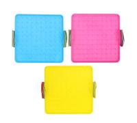 LRXIYODE Lot de 3 Géoplans Double Face 16 Cm pour Élèves du Primaire, Matériel de Manipulation Mathématique avec Élastiques Colorés, Éducatif Pédagogique pour Apprentissage Scolaire