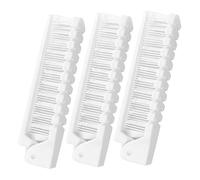 LRXIYODE Lot de 3 Peignes Pliables Anti-statique Petite Taille en Plastique Blanc pour Garçon et Filles et Adultes, Portable pour Voyage et Paquet à Main, Démêlage des Cheveux Raides