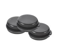 LRXIYODE Lot De 3 Piluliers Ronds Transparents Noirs, Organisateurs Portables Hermétiques En Pp, Compartiments Multiples Pour Rangement Remède, Voyage, Bureau Et Aide Mémoire Pour Personnes Âgées