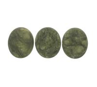 LRXIYODE Lot de 3 Set de Pierres Pierres de Massage Naturelles en Olivine 5x6 Cm pour Massage Corporel et Visage Gua Sha pour Relaxation Musculaire et Bien-être Spa