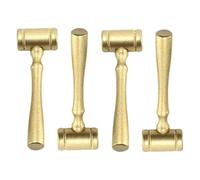 LRXIYODE Lot de 4 Mini-Marteaux en Bois Doré pour Costume de Juge Accessoires de Marteau de Juge de Cosplay Garçon et Filles Léger et Surface Lisse pour Jeux de Rôle et Ventes aux