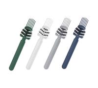LRXIYODE Lot de 4 Peignes Épilateurs à Airbag Compact, Nettoyeur de Brosses à Cheveux Portable, Outil de Nettoyage Démêloir pour Cheveux, Usage Domestique, Design Pratique Bleu Vert Gris