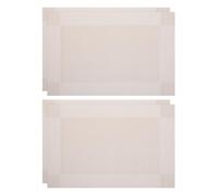 LRXIYODE Lot de 4 Tapis de Table Blancs Tissés Russes pour Nail Art, Coussins Repose-mains Portables Antidérapants, Tapis Organisateurs Lavables pour Prothésistes Ongulaires et