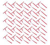 LRXIYODE Lot de 50 Mini Nœuds Rouges en Ruban pour Emballage Présent, Décoration Festive et Loisirs Créatifs, Petits Nœuds Préfabriqués pour Saint-Valentin, Noël, Anniversaires et