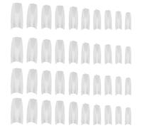 LRXIYODE Lot de 500 Conseils Faux Ongles Transparents en PC Couverture Complète French Manucure Résistants et Adaptés à la Décoration Nail Art Usage Professionnel et Domestique