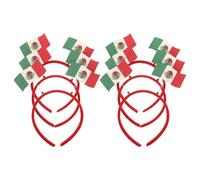 LRXIYODE Lot de 6 Bandeaux Mexicains Drapeau National en Tissu Léger, Taille Unique, Accessoires Festifs pour Supporters de Football et Fêtes du Nouvel An