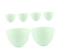 LRXIYODE Lot de 6 Bols Faciaux en Silicone Souple pour Masque, Bol Mélangeur Beauté Polyvalent, Gain de Place, pour Soins Peau et Traitements DIY
