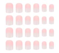LRXIYODE Lot De 6 Extensions D'Ongles À Coller Effet Dégradé Faux Ongles Portables French Manucure Couverture Complète Rose