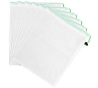 LRXIYODE Lot de 6 Paquet en Filet Blanc Réutilisables pour Fruits et Légumes avec Cordon de Serrage en Polyester, Respirants Marché Fermier Stockage