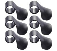 LRXIYODE Lot de 6 Poignées d'accélérateur pour Moto Universelles, Assistance d'accélérateur Résistante à l'usure Réglable en ABS Noir, Antidérapante, pour Longues Balades et Guidon