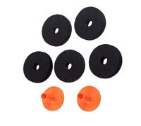 LRXIYODE Lot de 7 Set de Manchons Feutre pour Cymbales 50 Mm Orange, Accessoires Pied de Cymbale Hi-hat, Feutres D'embrayage pour Batterie, Protection Sonore et Anti-metal Contact