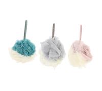 LRXIYODE Lot de Boules Exfoliantes pour Adultes avec Cordon Résistant Éponges en Maille Colorée pour Bain Nettoyage et Exfoliation Confortable Couleur Aléatoire Couleur Aléatoire