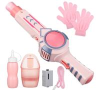 LRXIYODE Machine à Bulles Automatique pour Garçon et Filles Souffleur de Bulles de Savonnette Élastiques Fumigène en Plastique Rose 1 Pièce sans Pile pour Jeux en Extérieur et Fêtes