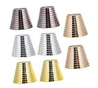 LRXIYODE Manchettes Et Pinces à Queue De Cheval 8 Pièces Taille Moyenne Spirale Dents Métal Imitation or Clair Rose Doré Noir Argenté Adapté Cheveux Épais Usage Quotidien Et Sport