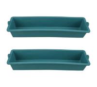 LRXIYODE Mangeoire Poules Jardinière Rectangulaire Vert en Plastique Grosse Capacité Extérieure Détachable pour Usage Agricole et Élevage de Volailles