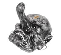 LRXIYODE Masque Tengu Japonerie Vintage en Plastique Léger 1 Pièce - Masque de Samouraï pour Cosplay et Halloween - Accessoire Costume Traditionnel pour Fête et Carnaval