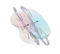 LRXIYODE Masques Yeux En Glace 2 Pièces Taille Unique Rafraîchissants Confortables Pour Femmes Sommeil Relaxation Jour Et Nuit Bleu Rose Transparents