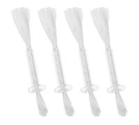 LRXIYODE Mèches de Lampe à Huile en Coton avec Support de Tube 4pcs Éclairement Lumineux Solide, Accessoires pour Fabrication de Bougies et Cuisson Hot Pot