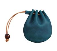 LRXIYODE Mini Bourse Porte-Monnaie en Cuir Vintage Bleu, Léger et Facile à Transporter, Design Simple et Élégant pour Usage Scolaire ou Professionnel