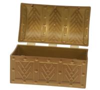 LRXIYODE Mini Coffre Trésor Plastique Or Pièces Faciles à Nettoyer et Compact pour Chasse Trésor et Jeu de Rôle Design Pirate Unique