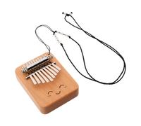 LRXIYODE Mini Piano à Pouces Kalimba en Bois 9 Touches avec Lanière Réglable, Instrument de Musique Portable Compact Facile à Apprendre pour Débutants Adultes