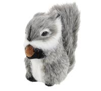 LRXIYODE Mini Simulation Plush Squirrel Réaliste et Doux Décoration de Table Compacte pour Maison et Bureau Peluche Gris pour Collection et Accessoire Photo