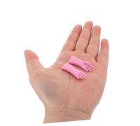 LRXIYODE Miniature Cleaning Gloves for Doll House DIY Props Realistic Plastic Model Toys Pair Compact and Lightweight Accessories for Doll House Toys