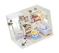 LRXIYODE Miniature DIY Maison pour Kit de Construction Manuelle Jeu Créatif et Ludique pour Familles Modèle de Petite Maison à Assembler pour Décoration et Jeu Educatif