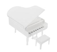 LRXIYODE Miniature Piano and Stool Set for Doll House Decoration Realistic Mini Musical Instrument Ornament Upright Model for Miniature Room Scenes