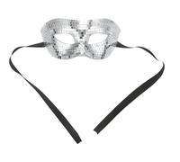 LRXIYODE Miroir Disco à Paillettes Argenté Semi-Visage de Soirée Chic Léger et pour Bal Masqué Fête du Nouvel An et Cosplay Accessoire Costume Rétro Éclatant