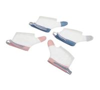 LRXIYODE Mitaine de Dentition Bébé en Nylon Blanc, Lot de 2 Paires Lavables pour Arrêter la Succion des Doigts et Protéger le Pouce des Nourrissons de 6 à 22,5 Kg