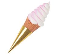 LRXIYODE Modèle de Glace Artificielle PVC Décoration Réaliste pour Photographie et Vitrine Accessoire et Présentoir Cône Imitation Blanc et Rose Figurine Décorative Polyvalente