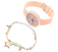 LRXIYODE Montre-Bracelet Licorne Adorable pour Garçon Et Filles Étudiante, Design Dessin Animé, Cadran Clair, Quartz, Couleur Rose, Présent Anniversaire, Apprentissage De L'heure, Bracelet Étoile