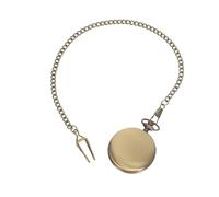 LRXIYODE Montre de Poche Vintage Métal Bronze avec Chiffres Romains Lisibles avec Chaîne Sécurisée Montre à Cadran Antique pour Hommes pour Anniversaire Fête des Pères et Diplômés