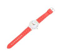 LRXIYODE Montre Garçon Fille Quartz avec Bracelet Silicone Ajustable Montre Digitale Colorée pour Étudiants Décorative Éducative Rouge