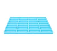 LRXIYODE Moule en Silicone Domino pour Bricolage DIY, Moule Résine Époxy Bleu, Facile à Utiliser et Souple pour Fabrication Artisanale