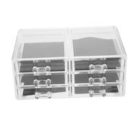 LRXIYODE Organiseur Maquillage Acrylique Transparent à Grand Rangement Cosmétique pour Bureau et Salle de Bain Boîte de Maquillage Élégante et Facile à Nettoyer