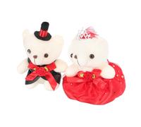 LRXIYODE Our Wedding Plush Bear Dolls Couple Decorative Romantic Valentine's Day Home Decor Soft Plush Toy Pair