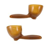LRXIYODE Outil de Massage Gua Sha en Résine Naturelle, 2 Pièces, Marron, pour Visage, Dos et Jambes, Accessoire de Soin Corporel et Récupération Musculaire, Massage Relaxant