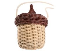 LRXIYODE Panier Rangement Garçon Fille Mini Gland Rotin Tissé Sac Bandoulière Multi-usage Pour Shopping Photos Tourisme