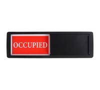 LRXIYODE Panneau Magnétique en Aluminium et Caoutchouc Indicateur de Confidentialité Coulissant Noir Résistant aux Rayures pour Toilettes et Salle de Conférence