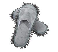 LRXIYODE Pantoufles de Nettoyage Chenille pour Sol Mopping Slippers Antidérapantes avec Ouverture Dorteils Chaussures pour Femmes Entretien Facile Sol Intérieur