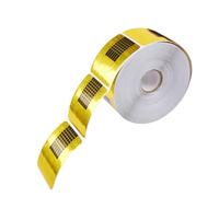 LRXIYODE Papier Formes Ongles Carré pour Extension Gel UV Autocollants Guide Manucure Précis pour Art Ongles Outil Extension Professionnel pour Salon et Usage Domestique Doré