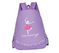 LRXIYODE Paquet à Dos de Danse Classique Ballerine Garçon et Filles, Style Princess, Polyester Léger, Bretelles Réglables, Usage Scolaire et Voyage, Coloris Violet Clair, Taille Adaptée