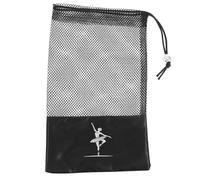 LRXIYODE Paquet de Danse Organisateur Portable pour Chaussures de Ballet en Satin et Maille Pochette Légère à Cordon pour Chaussures de Danse Respirant Rangement pour Danseuses et Noir